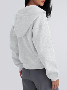 Sudadera con Capucha Personalizada al por Mayor para Mujer, con Cierre Completo, Antibolitas, Transpirable, para Invierno, con Logotipo Personalizado - Product Image 3