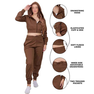 Chándal con serigrafía antiolor para mujer, conjuntos de 2 uds., ropa deportiva para entrenamiento y jogging, chándales, diseño de servicio OEM - Product Image 6