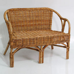 Banco de Patio con Estructura de Ratán Natural y Madera de Teca con Acabado Brillante, Duradero y Ecológico para Exteriores, Entrada o Parque - Product Image 4