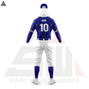 Mejor diseño personalizado Color y tamaño transpirable manga corta conjuntos de uniformes de béisbol ligero 100% poliéster de alta calidad - Product Image 4