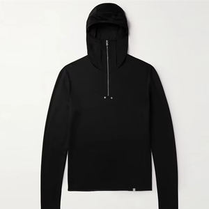 top trending Fleece Mask <b>Winter</b> Face Mask Custom half zipper Hoodies Heated Face Cover Hoodies for Men - Product Image 1