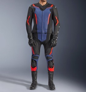 Combinaison de moto personnalisée en cuir, coupe-vent et respirante, pour la course, avec détection par aiguille - Product Image 2