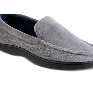 Pantofole da uomo Isotoner Jared Moc-Toe in memory foam, grigie, taglia L - Product Image 6