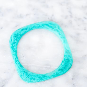 Pulsera Irregular Vintage de Resina Geométrica para Mujer y Niña, Brazalete de Acrílico de Ámbar y Mármol Grueso, Joyería de Diseñador de Moda - Product Image 5