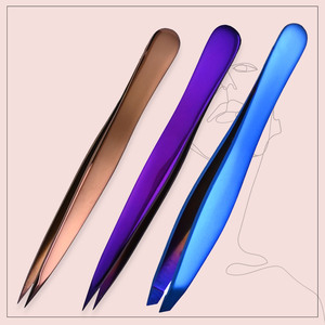 Pince à épiler professionnelle à sourcils échardes pince à épiler pointue classique ensemble de pinces inclinées en acier inoxydable allemand de qualité supérieure - Product Image 3