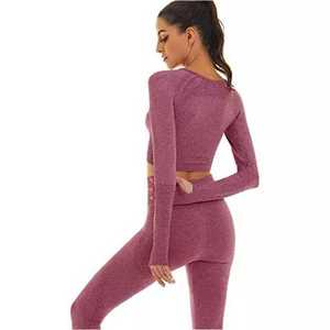 Best Design 2026 Yoga Set <b>Seamless</b> <b>Leggings</b> Fitness Pants <b>Seamless</b> Yoga Sets Women Suit High Quality 2026 Fitness Yoga Wear - - Product Image 3