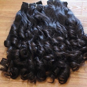 ผมต่อจากผมดิบแท้แบบไม่ผ่านการทำสารเคมีผมมนุษย์แบบสองชั้น - Product Image 1