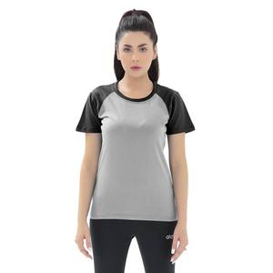 Venta al por mayor caliente impreso moda en blanco liso ligero camisa manga corta Mujer algodón para camiseta Casual dos tonos Color - Product Image 6