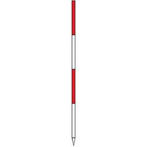 Tige d'alignement en acier de 2 m, enfichable, avec 1 pointe de 24 mm, pour kits de mathématiques NEDO - Product Image 1