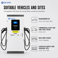 Chargeur rapide DC pour véhicules électriques 120 kW, double CCS2, station de charge sur pied avec écran tactile RFID 7 pouces pour grossistes (OEM/ODM)