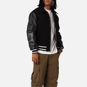 Blouson d'hiver unisexe Veste universitaire Letterman Broderie en chenille Logo personnalisé de haute qualité Streetwear à capuche pour homme personnalisable - Product Image 2