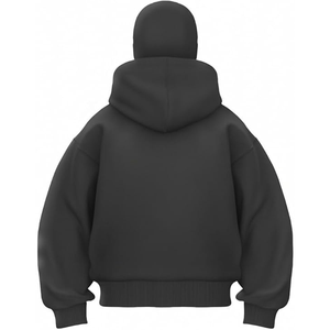 Sudadera con Capucha Extra Grande Personalizada para Hombre, Estilo Vintage, con Cierre, Manga Larga, con Bolsillos, Lavado Ácido, Estilo Urbano, Chaqueta de Forro Polar - Product Image 2