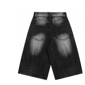 Pantalones Cortos Bermuda de Mezclilla Lavada para Hombre, Cintura Alta, Color Sólido, Cintura Elástica, 100% Algodón, Tejido Transpirable de Secado Rápido - Product Image 6