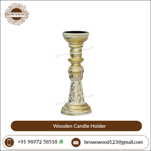 Meilleur prix fabricant de bougeoirs en bois faits à la main ensemble de 3 personnalisés pour la décoration de la maison en gros pour les vendeurs en ligne - Product Image 2