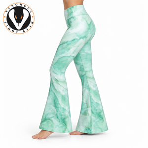 Bell Bottom <b>Legging</b> Provides Soft Material Flexible Comfort & Stylish <b>Flared</b> Shape For Yoga Exercise & Everyday Lifestyle Wear - Product Image 4