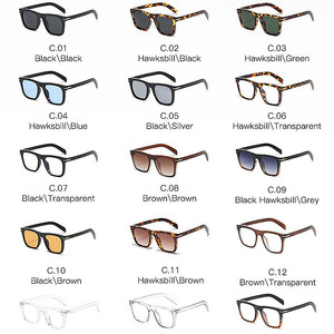 Custom Logo 2025 Vintage Big Frame Anti Blue Light <strong>Glasses</strong> UV400 Gradient Shades Black Square Men Sunglasses for Driving - Product Image 5