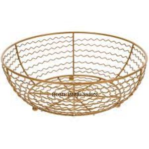 ตะกร้าผลไม้และขนมปังขนาดใหญ่คอลเลกชันแนววินเทจทำจากลวดโลหะคุณภาพสูงจากนักออกแบบที่มีเอกลักษณ์ - Product Image 2