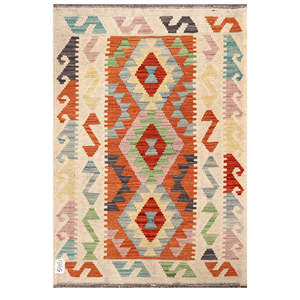 Alfombra Imaco Maimana Afganistán, Alfombra Kilim de 119 x 82 cm para Colgar en la Pared - Product Image 1