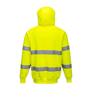 Sudadera de Alta Visibilidad con Capucha, Ligera, Fluorescente, Amarillo Neón, Resistente al Agua, Certificada CE, Uniforme de Trabajo de Clase 2, Marca Privada - Product Image 2