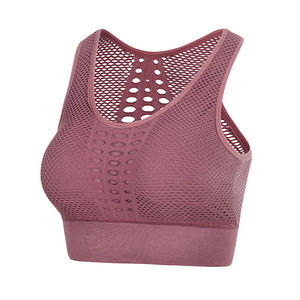 Soutien-gorge de sport pour femmes - Personnalisable à l'avant, antibactérien, maintien moyen, Spandex/Nylon, Vêtements de yoga et de gym, Service OEM, Faible MOQ, Meilleures ventes - Product Image 3