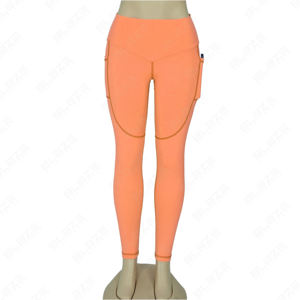 กางเกงเลกกิ้งผ้ายืดเอวสูงออกแบบได้ตามต้องการกางเกงเลกกิ้งซับเหงื่อพร้อมถุงน่องไร้รอยต่อกางเกงเล่นโยคะสีพื้น XL Amano - Product Image 2