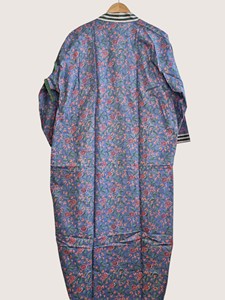 Bata Larga Estampada Floral para Mujer, Manga Larga, Cuello en V, 100% Poliéster, Suave, Informal, para Primavera, con Cierre de Cordón - Product Image 5