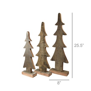 Encantador árbol de Navidad de madera de diferentes tamaños, decoración festiva para un hogar acogedor, decoración navideña perfecta con atractivo artesanal - Product Image 4