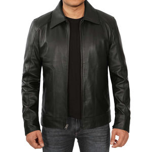 Chaqueta de Piel de Oveja para Hombre con Cierre de Cremallera, Estilo Cuello Alto, Tejido Transpirable de Color Sólido y Secado Rápido, con Logotipo Personalizado - Product Image 5