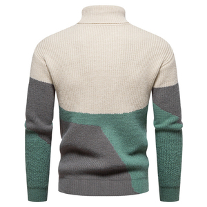Men Ribbed Turtleneck <b>Sweater</b> Modern Style Winter Knitwear Factory Price - Product Image 2