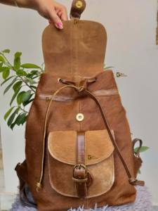 กระเป๋าเป้สะพายหลังหนังวัวมีสไตล์สไตล์ตะวันตกกระเป๋าอเนกประสงค์สำหรับทุกเพศสินค้าจำนวนมากขายส่ง - Product Image 2