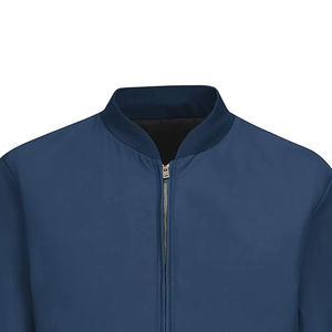 Qualité supérieure 2026 hiver hommes mode Bomber veste couleur unie Polyester col poche avant Logo vestes pour hommes - Product Image 6