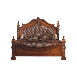 Muebles antiguos de lujo Juego de cama de madera Materiales de alta calidad Cama de madera maciza de teca para muebles de dormitorio de hotel - Product Image 5