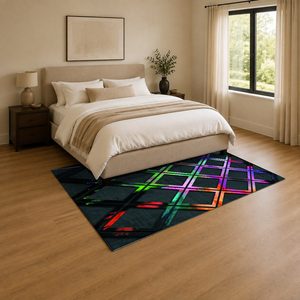<b>RUGS</b> DEPOT LXDP-0994 Wholesale Charcoal Grey Modern Vintage Digital Printed Machine Washable Chenille Area <b>Rug</b> <b>Non</b> <b>Slip</b> - Product Image 3