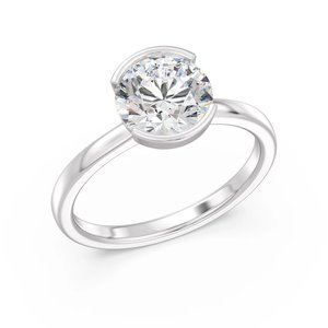 Bague solitaire en diamant de laboratoire - Product Image 4