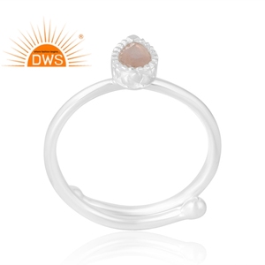 Best Selling 925 Sterling Silver Natural Chocolate Moonstone Gemstone <b>Ring</b> Custom Jewelry Manufacturer - Product Image 1