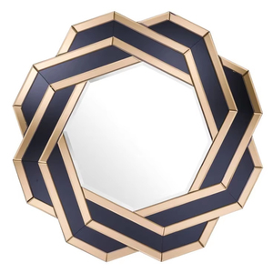 Miroir en bois avec incrustation de corne de résine miroir mural décoratif pour la maison miroir encadré pour salon chambre et hall décor à la maison élégant - Product Image 1