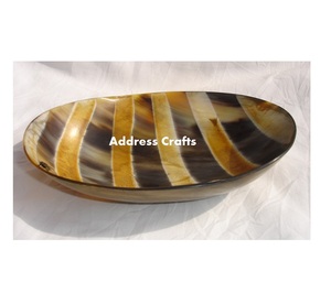 Eco Friendly Natural Buffalo Horn Bowls Custom Sizes Salad Dinnerware Serving Bowl Top Quality Kitchenware <b>Tableware</b> Hotel Usage - Product Image 3