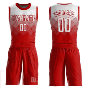 Ensemble de maillots de basket-ball unisexes personnalisés noir et rouge sans manches, uniformes d'équipe sublimés, nom et numéro personnalisés, respirant, sport - Product Image 4
