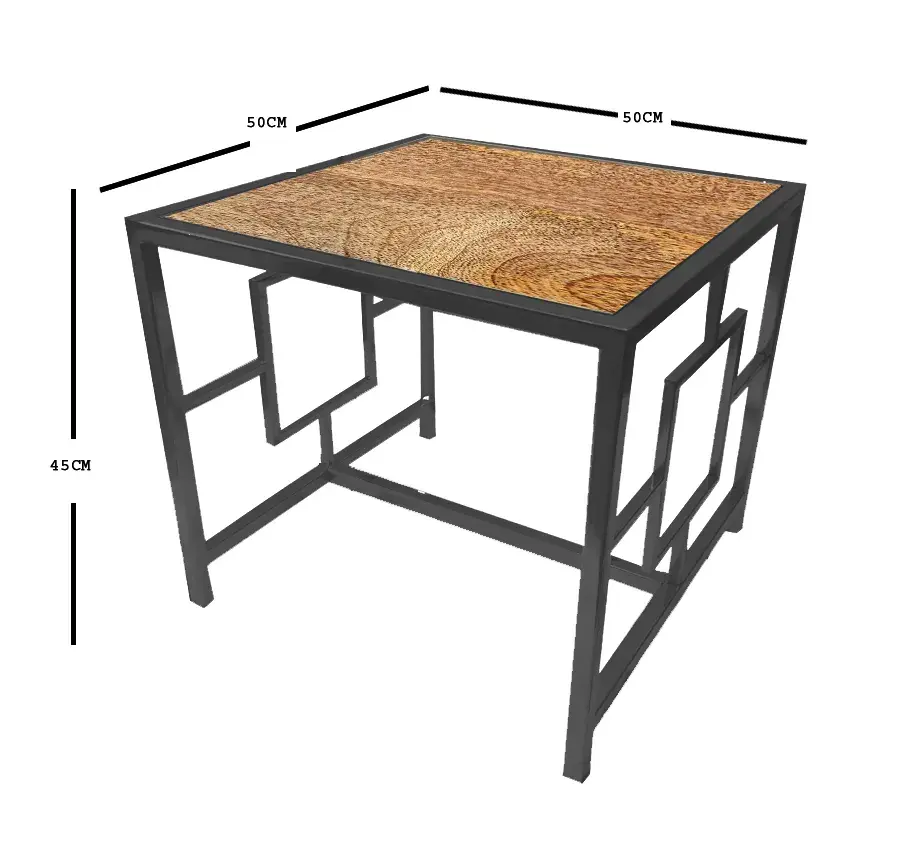Industriequalität quadratischer Couchtisch mit Holzplatte Verwendungen im Raum mit neuestem Design zum Verkauf zu günstigen Preisen