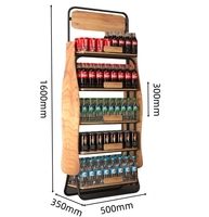 Revêtement de sol pour canettes bouteille de boisson personnalisé Support pop-up pour aliments Présentoir de magasin moderne pour plancher de produits en bois et métal de supermarché au détail