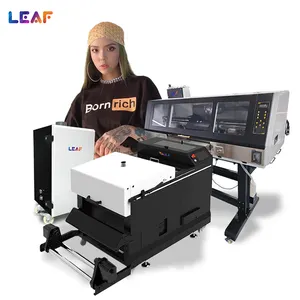 LEAF 60cm Dual i3200 kepala langsung ke Film Printer T-shirt DTF Printer mesin cetak untuk T-shirt
