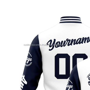 <b>Lightweight</b> All-season Varsity <b>Jacket</b> with Custom Embroidery for Versatile Year-round Outerwear - Product Image 3