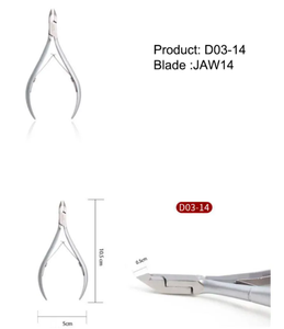 ANAAIF-Cortaúñas de acero 4CR con doble resorte, alicates de corte para cutículas de hoja de 3mm y 5mm personalizados - Product Image 4