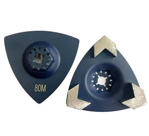 Plaque de meulage diamantée oscillante multi-outils à interface fermée avec trois segments en forme de flèche pour la préparation des surfaces - Product Image 5