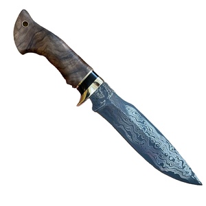 Fixed Hunting Knife 150 Layer Damascus Steel Straight Wood Handle 12-inch Industrial Grade <b>Multi</b>-Functional <b>Camping</b> Survival - Product Image 1
