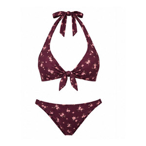 Hermoso Conjunto de Bikini de Dos Piezas para Mujer, Traje de Baño con Braguita de Corte Alto, Diseño Personalizado, Tela Elástica, para Piscina, Playa y Vacaciones - Product Image 1