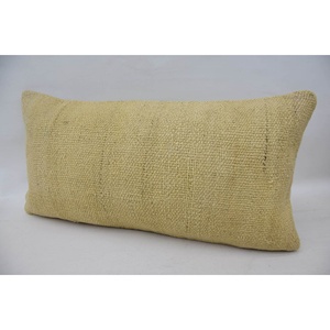 <b>Beige</b> Wool Kantha Patchwork Pillow 12x24 Inch Woven Luxury Bedding Embroidered Vintage Fluffy Square Print <b>Throw</b> Pillow - Product Image 3