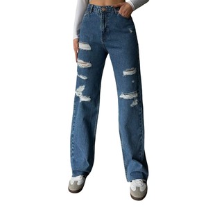 Bangladesh Women Clothing Customized Brand Black Skinny Tight Fit High Waist Denim Jeans Wash Vintage Pants Belle Femme Trousers - Product Image 6