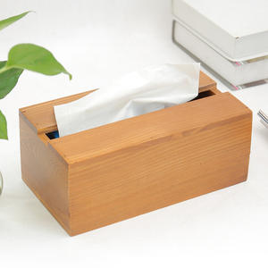 Caja de pañuelos de madera rectangular Mesa decorar artículo tamaño personalizado y venta - Product Image 2
