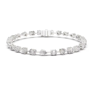 Luxury Diamond Tennis <b>Bracelet</b> for Women White Gold Plated CZ Stone <b>Bracelet</b> - Product Image 1